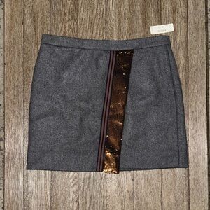 J. Crew Origami Mini Skirt with Sequin Stripe